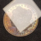 1881-CC $1 Morgan Silver Dollar PQ Rainbow Toning Carson City - GSA - SKU-B5807