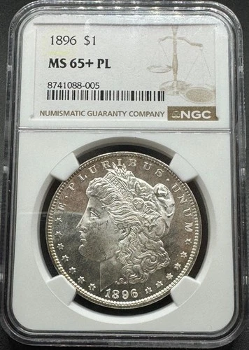 1896 MORGAN SILVER DOLLAR NGC MS65+ PL PROOF-LIKE 01EBE26
