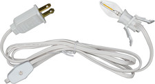 Single Light Replacement Clip in Lamp Cord for Christmas Village House Include