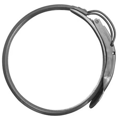 Nordfab 8010005523 Clamp, 4 In Duct Dia, Galvanized Steel, 22 Ga, 4'' W X 9-7/8''