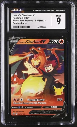 CGC 9 Lance's Charizard V SWSH133 Celebrations Black Star Promo Pokemon Card