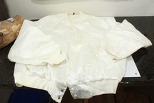 Vintage Windbreaker Fisher Body Logo Embroidered White Snap Front Size 2XL