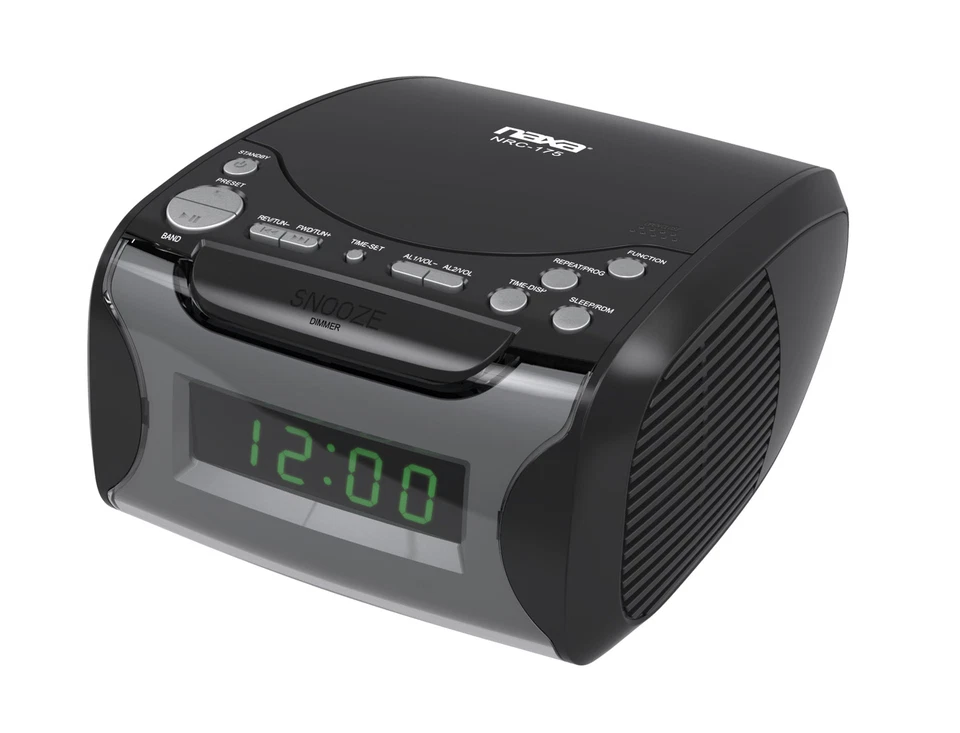 Dual Alarm Clock Radio with CD Player and USB Charge Port - Image 2 of 3