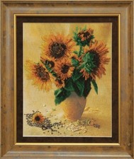 Bead "Sunflower Seeds" Embroidery Kit. Printed anvas Charivna Mit