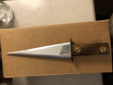 HAND MADE ALUMINUM DAGGER WITH A WOODEN HANDLE