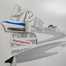 Replacement Decal Set fits Yamaha 115 Outboard 2002-2006 Silver Sticker Kit