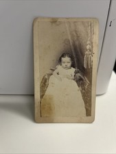 Victorian Antique Cabinet Card Photo 4  X 2  Photo Cute Little Girl in Chair
