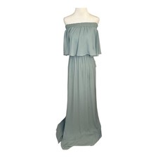 NEW Show Me Your Mumu XXS Hacienda Maxi Dress In Silver Sage Bridesmaid NWT