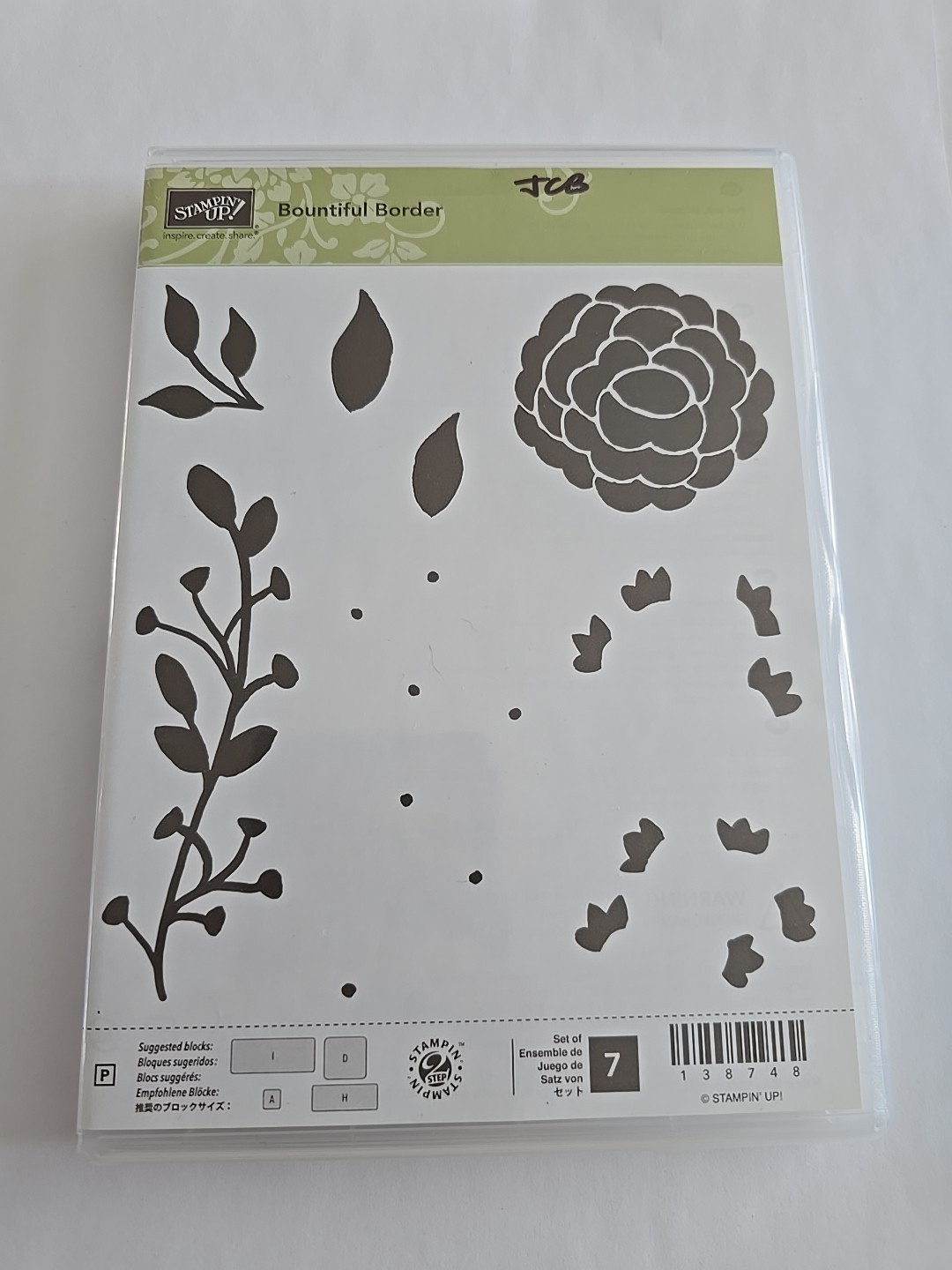 Stampin' UP! Bountiful Border Stamp Set Flowers Leaves 138748