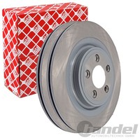 2X febi Bremsscheiben Ø326Mm Hinten Passend FÜR Jaguar S-TYPE XF XJ XK