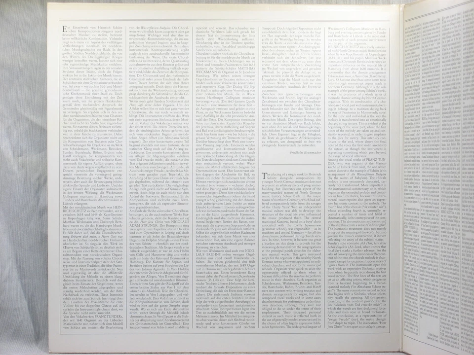 De Profundis: Schütz Tunder Bruhns Weckmann Strungk Cantatas - Archiv 415 526-1 - Image 3 of 4