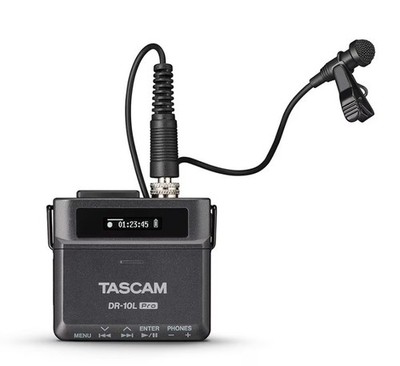 Tascam DR-10L Pro Ansteck Mikrofon Recorder mit 32-Bit Float Aufnahme.