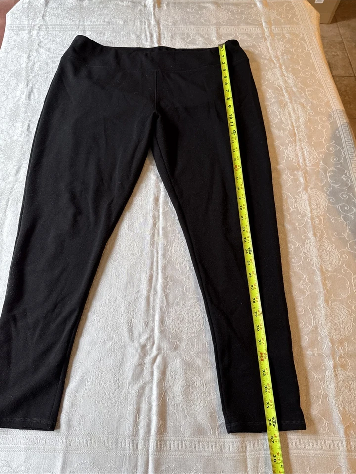 Leggings Nordstrom Rack Feminina Preta Elástica - Plus Size XXL com Costura Traseira - Imagem 2 de 4