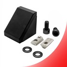 Befestigungswinkel ink. Befestigungsmaterial Nut 8 für Aluprofil 40-er schwarz
