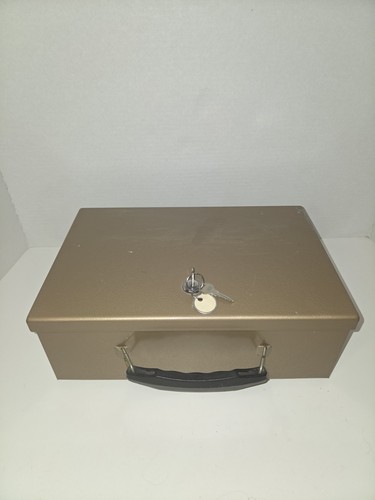 Vintage Rockaway Metal Storage Box/Lock 12.75"x8.25"x4.25" w/ 2 Keys
