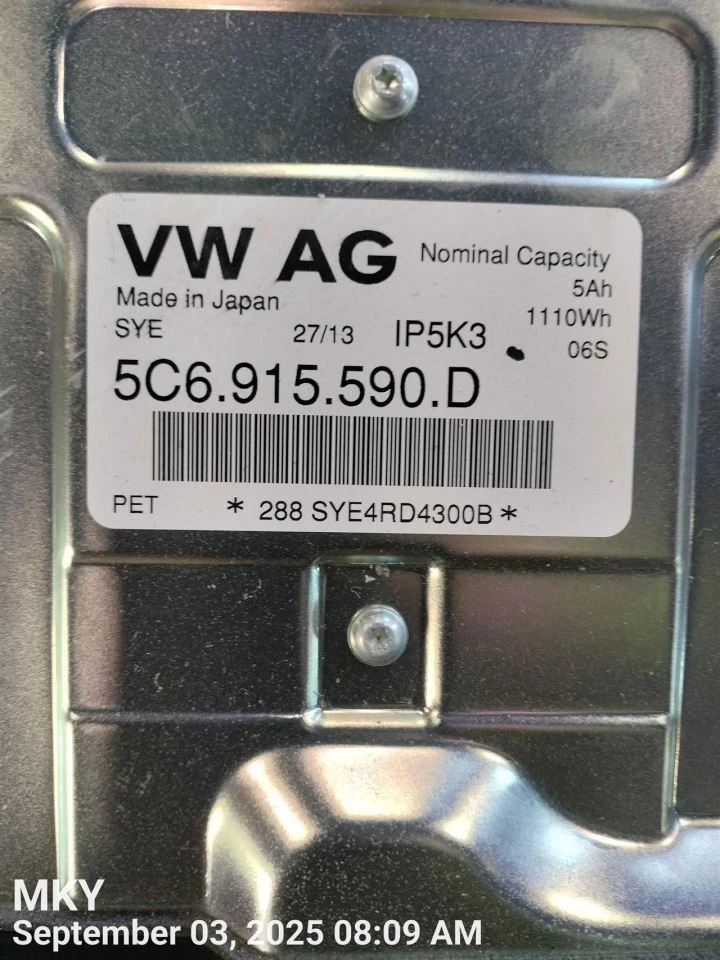 HYBRID BATTERY 2013-2016 VOLKSWAGEN JETTA - Изображение 3 из 4