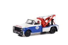 ModelToyCars 1969 Chevy C-30 Dually Wrecker, Blue & White - Greenlight