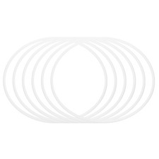 14 Inch Dream Catcher Rings, 6 Pcs Plastic Macrame Wreath Floral Round Ring H...