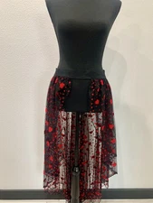 Punk Rave Gothic Dark Lolita High-Low Over Skirt Whimsy Fairy Core M-L