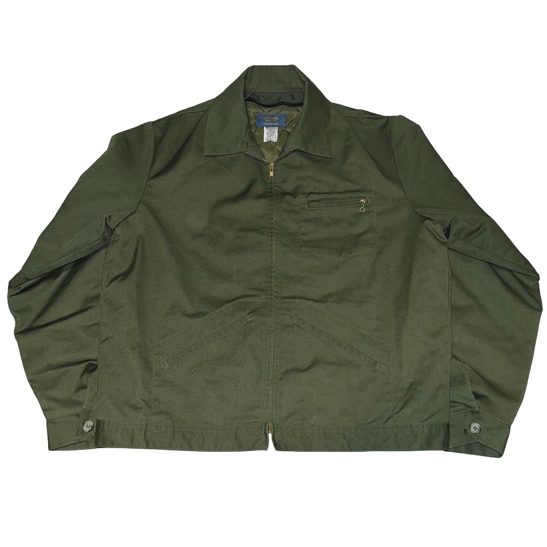 Vintage 70s Oshkosh B Gosh Work Mechanic Jacket Olive Green Adult