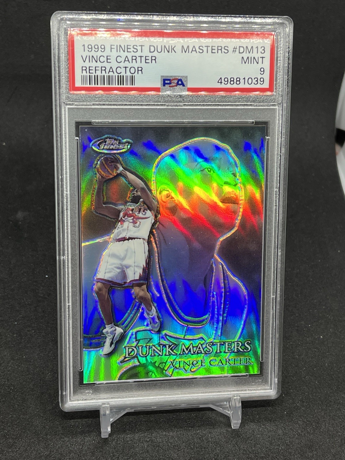 Vince Carter 1999 Topps finest Dunk Masters refractor 099/150 PSA 9s Pop 5