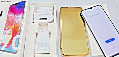 Samsung Galaxy A70 Dual-SIM 128 GB Weiß Smartphone Handy Mobile Android wie NEU