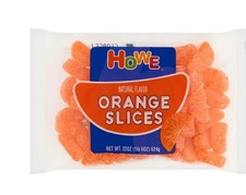6-22 oz bags howe orange slice chewy candy free shipping over 8lbs total
