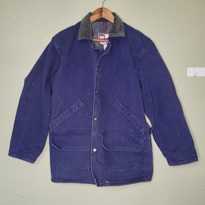 Vintage Walls Blanket Lined Chore Coat USA Made Medium Blue 80s