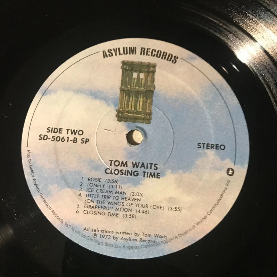 TOM WAITS - CLOSING TIME LP VG+ DEBUT Album USA Asylum Blues Jazz Classic - Image 4 of 4