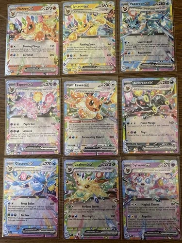 Pokémon TCG Eeveelutions EX Prismatic Evolutions - 9 CARD SET COMPLETE N/NM