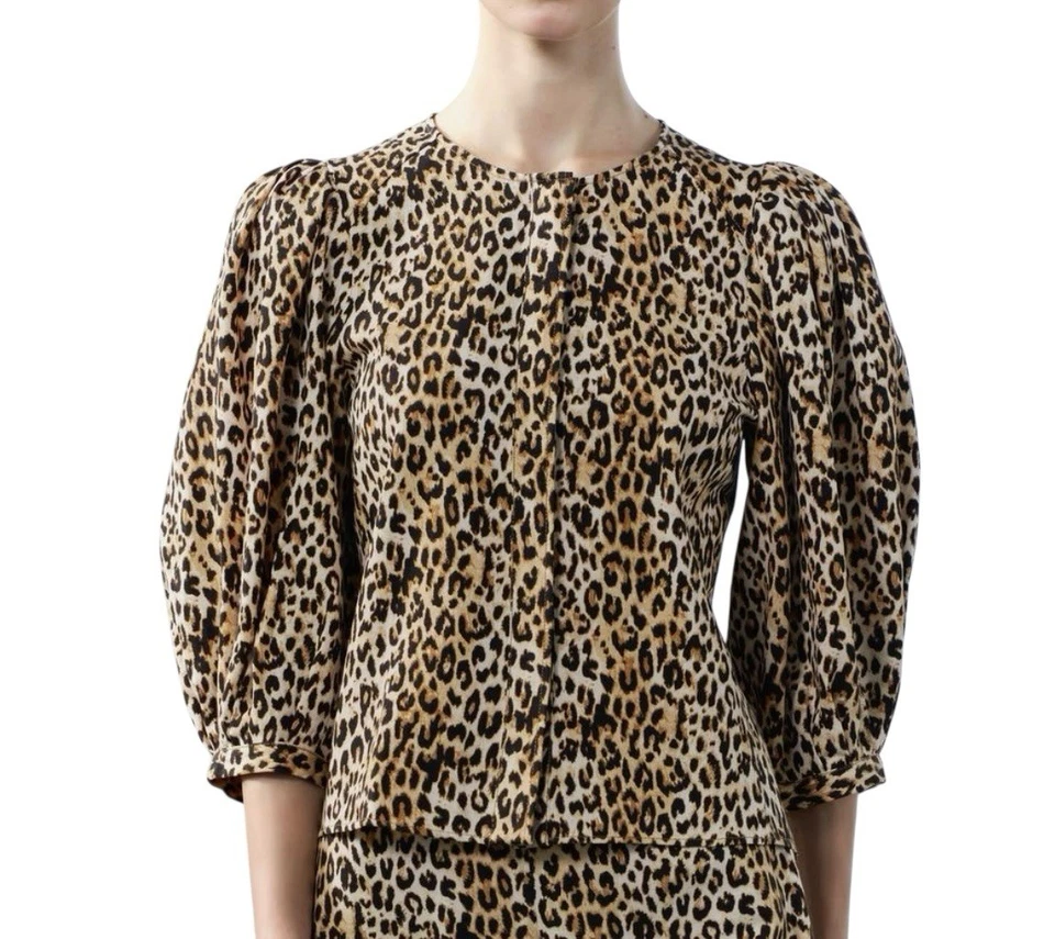 Blusa ZARA Leopardo Estampado Animal Top Zw Colección 9479/064 Talla M Foto 2 de 4