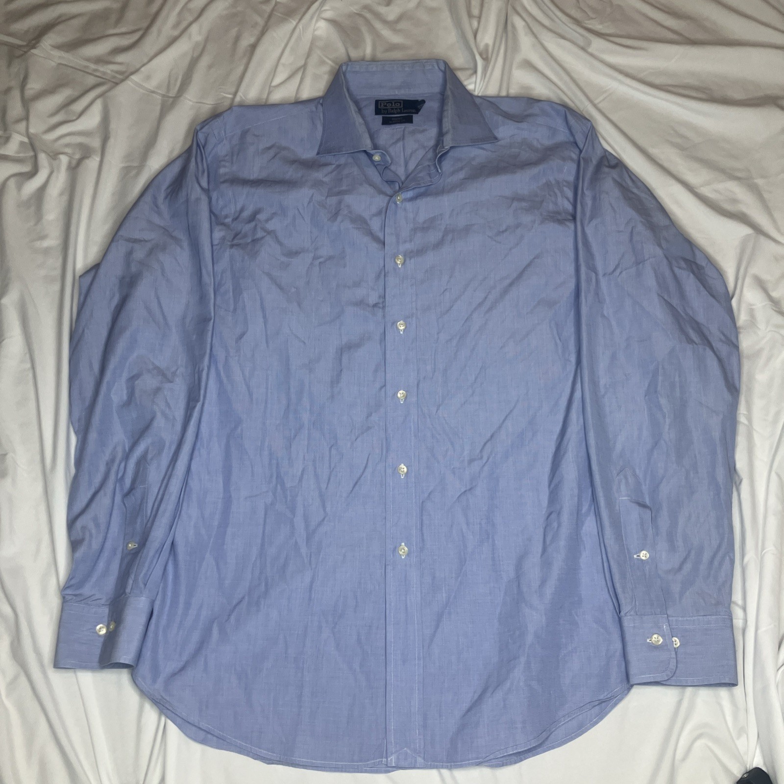 VINTAGE Polo Ralph Lauren Regent Mens 17 1/2 36/37 Classic Fit Button Up Shirt