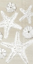 Dinner Napkins Disposable 3-Ply Paper Hand Towels, 8.5" x 4.5", Beach Treasur...