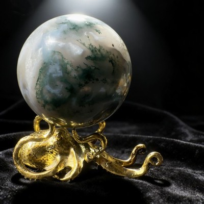 Natural Ocean Jasper Sphere Polished Gemstone Ball 2.69 inch Madagascar Crystal