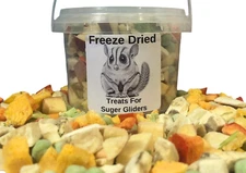 Freeze Dried Fruit Veggie Treat Mix for Sugar Gliders, 1oz Bucket