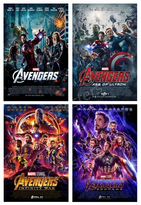 AVENGERS ENDGAME ポスターセット Marvel Avengers Infinity War Endgame 4 Poster Canvas 11