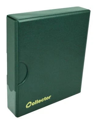 Collector Coin Album IN CASE - for 300 mix sizes coins Book Folder - GREEN NEW