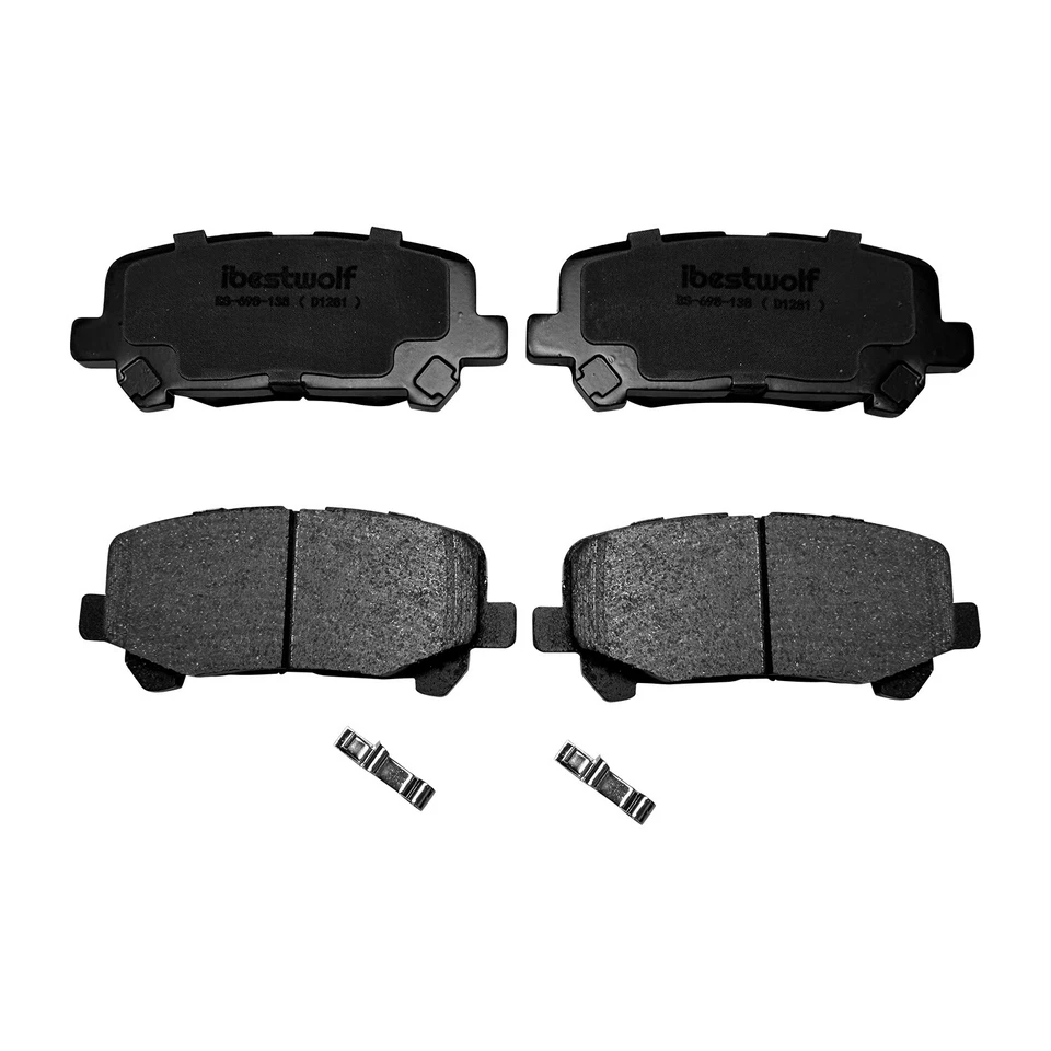 Front and Rear Brake Ceramic Pads For 2007-2013 Acura MDX ZDX Honda Pilot - Image 3 of 4