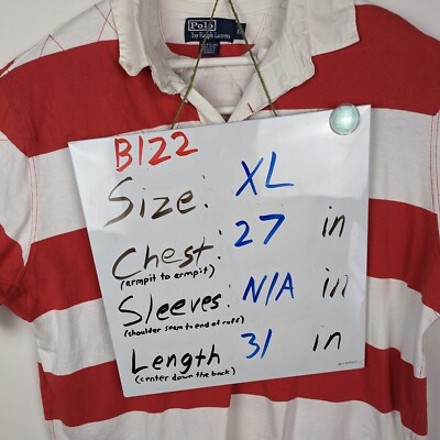 Polo Ralph Lauren Baggy Fit Rugby Shirt Red/White Stripes Polo Ralph Lauren Baggy Fit Rugby Shirt Red/White Stripes