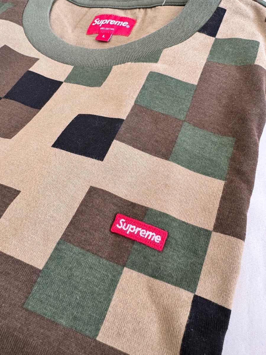 Supreme Small Box L/S Tee Olive Digi Camo | eBay