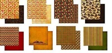 Reminisce - Harvest Scrapbook Papers Assortment Set - 8 Sheets
