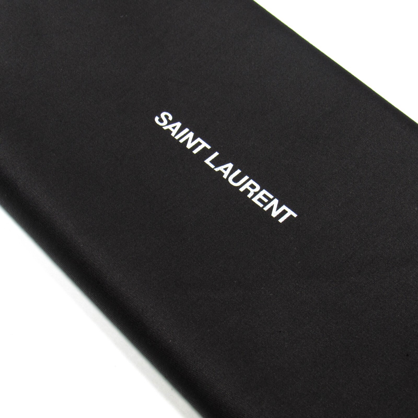 Saint Laurent Sacchetto antipolvere con coulisse in twill completamente foderato nero 15 1 2" x 12"