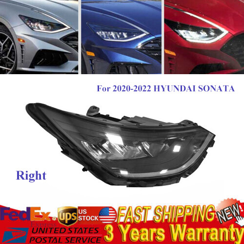 For 2020 2021 2022 Hyundai Sonata Headlight Passenger Side Right Lamp 