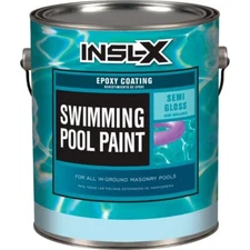 Insl-X Indoor and Outdoor Semi-Gloss White Epoxy Swimming Pool Paint 1 Gallon