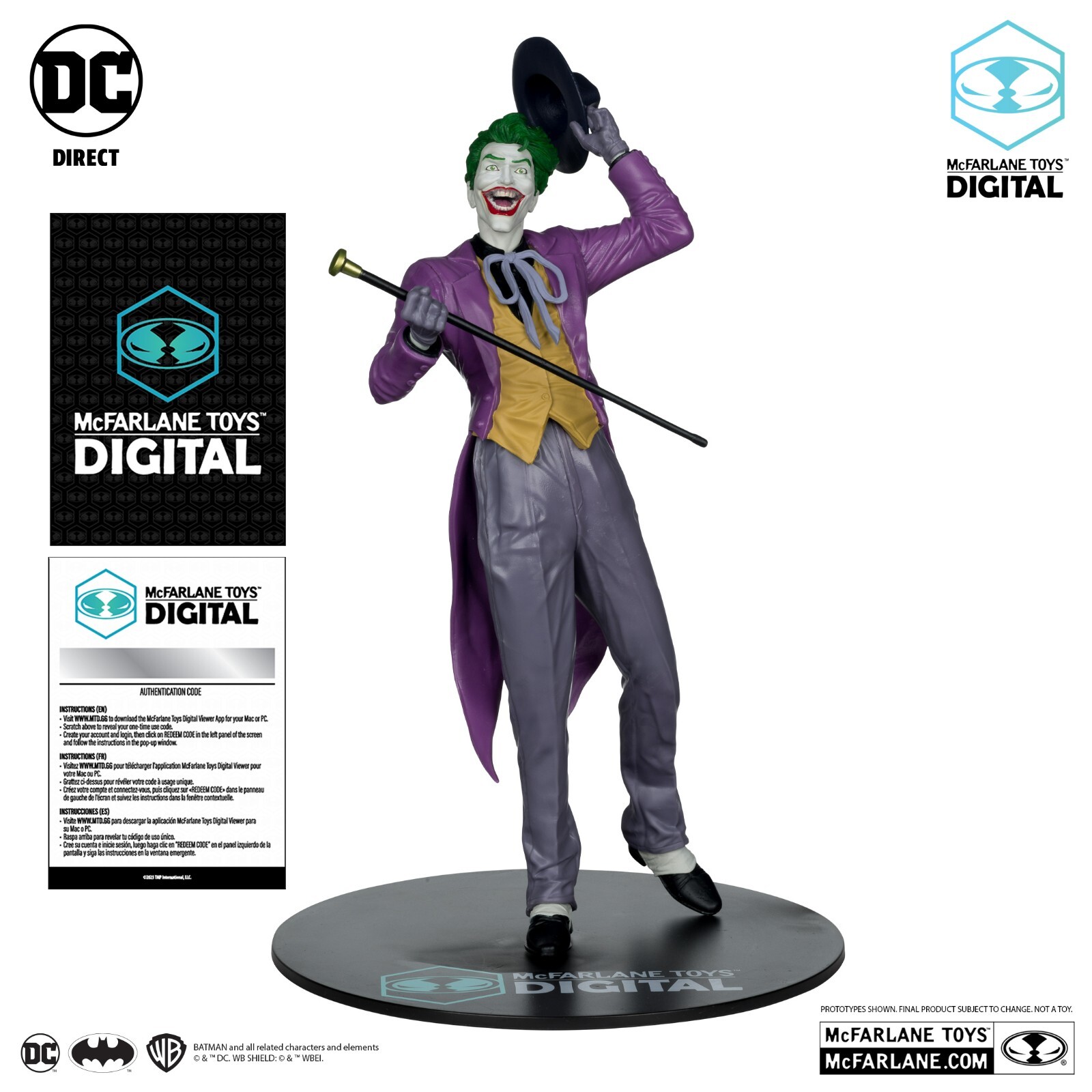 Mcfarlane DC Multiverse The Joker Jason Fabok  1:6 Scale Posed Figure w/ Digital
