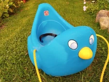 RARE Step 2 Penguin Winter Snow Sled Toddler Baby w Seat Belt and Rope Pull