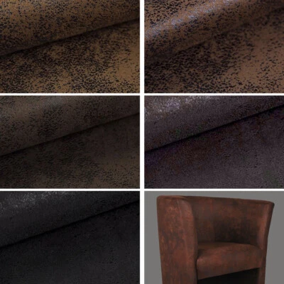 LEDERKONZEPT Lord Vintage Antik Rustikal Polsterstoff Möbelstoff Bezugs-Stoff Lederoptik