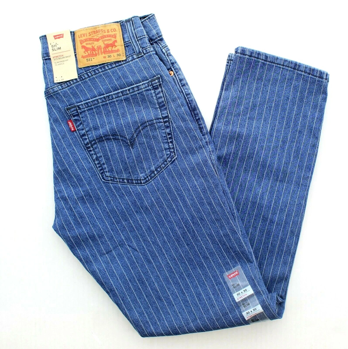 arabisk skæg du er Levi&#039;s 511 Jeans Men&#039;s Stretch Slim Fit Pinstriped Blue Denim Jean  Pant 4093 $69 | eBay