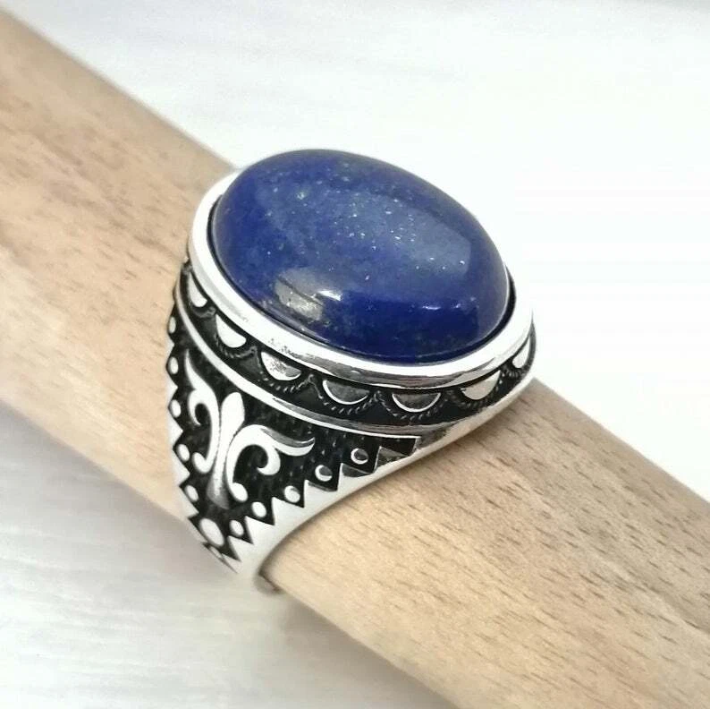 Lapis lazuli pinky sale ring