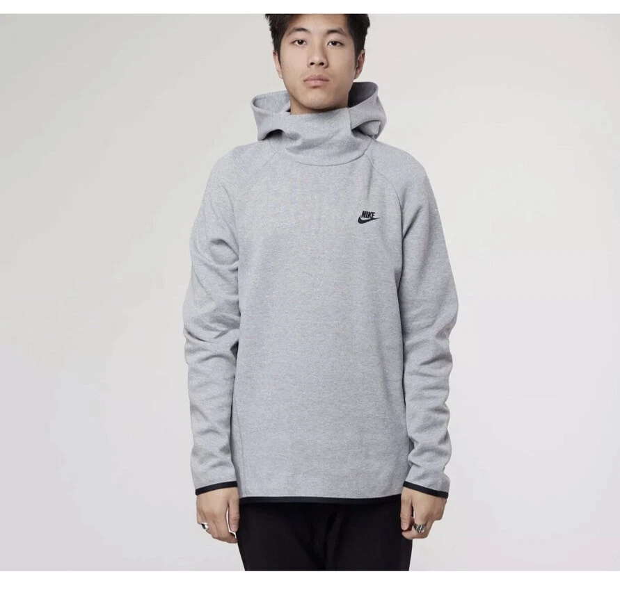 Nike Tech Pack Flex Fleece Hoodie 928487 063 Heather Gray Pullover Mens SMALL